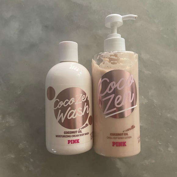 Victoria's Secret PINK Coco Zen BUNDLE Coconut Oil Body Wash and